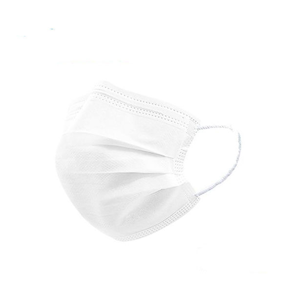 100 Masques Faciaux Blancs 3 Plis – Jetables, Non Médicaux, Avec Boucles D'oreille