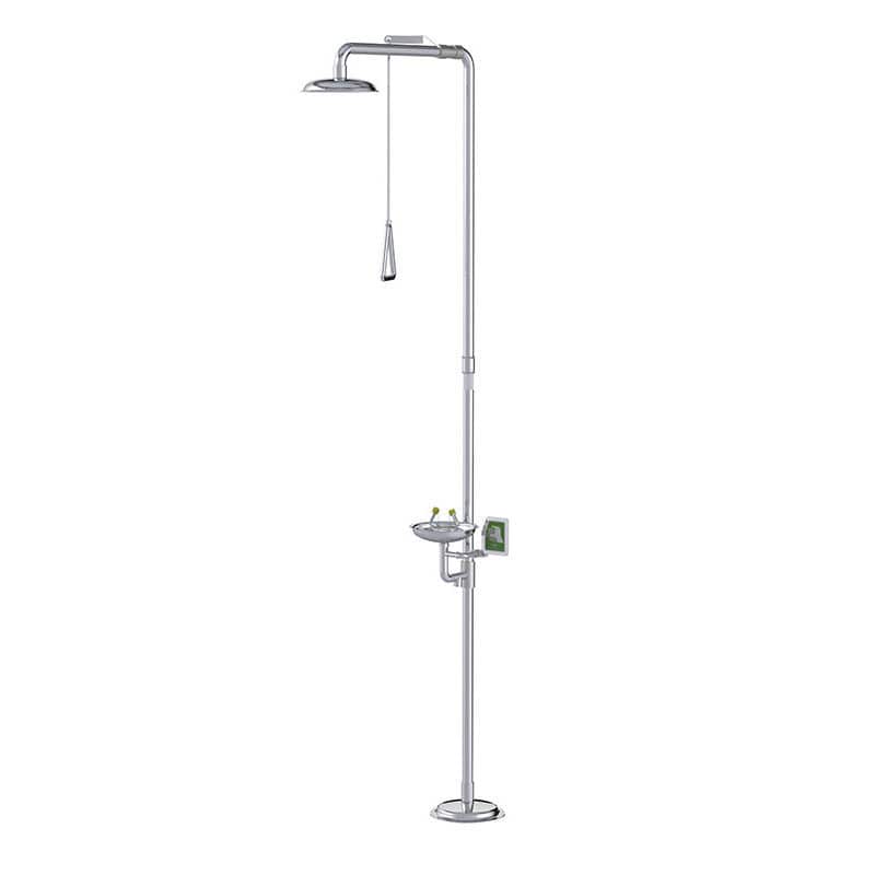 Douche Et Lave-yeux D'urgence En Acier Inoxydable 304 - Station De Sécurité Argentée