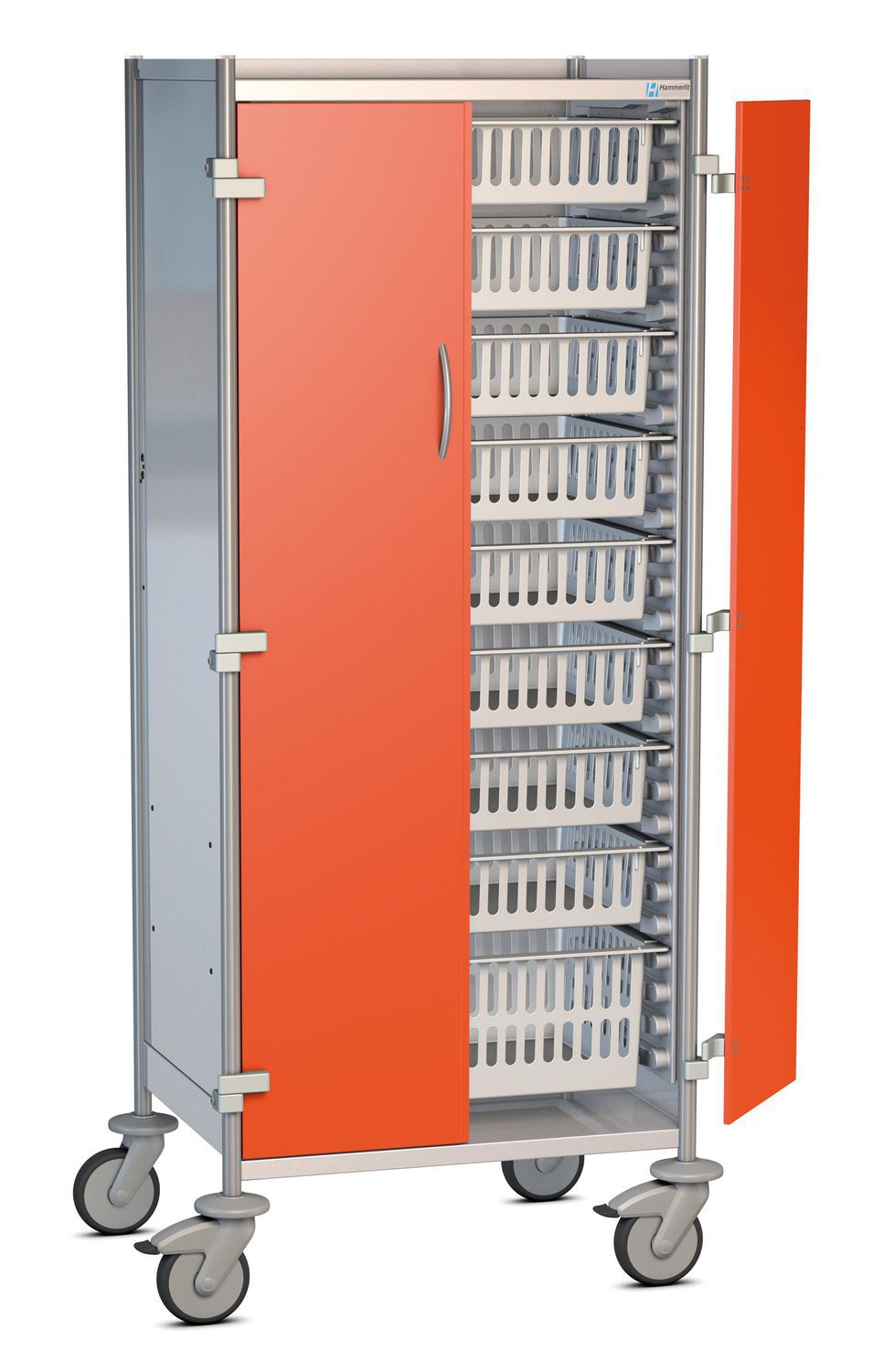 Armoire d'hôpital PME6422TW Hammerlit 2 portes / avec plateau