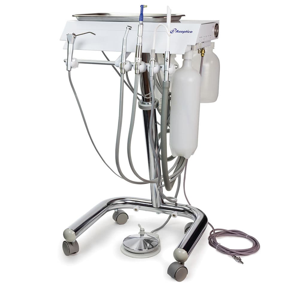 Unité Dentaire Mobile Complète Avec Compresseur, Détartreur Et Lampe De Polymérisation - Pour Dentiste Et Labo