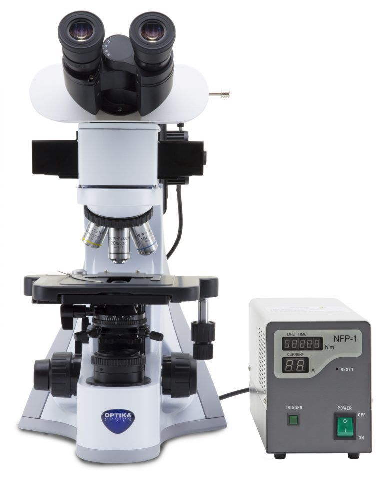 Microscope De Laboratoire / Optique / Trinoculaire / à épifluorescence ...