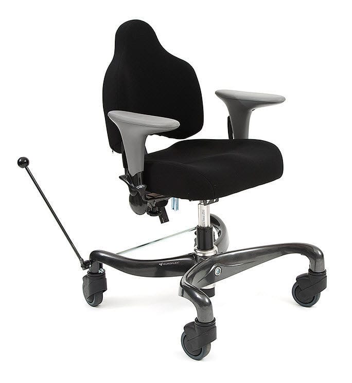 Chaise de bureau Euroflex SitRite Eurovema Mobility avec accoudoirs / sur roulettes / à Chaise de bureau Euroflex SitRite Eurovema Mobility avec accoudoirs / sur roulettes / à