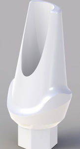 pilier implantaire droit / en zircone / hexagone interne
