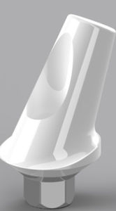 pilier implantaire angulé / en zircone / hexagone interne