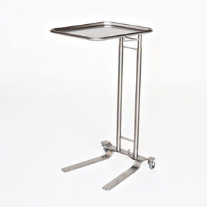 table de Mayo sur roulettes / à hauteur variable / en acier inoxydable