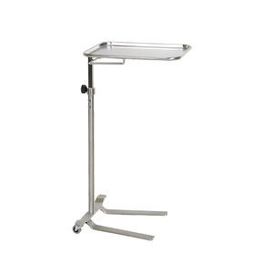 table de Mayo à hauteur variable / sur roulettes / en acier inoxydable