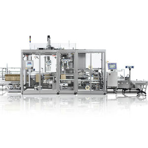 machine d'emballage de caisse / de bouteilles / pour l'industrie pharmaceutique / avec un module d'encartonnage