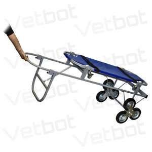 chariot brancard de transport / manuel / vétérinaire / à plateau amovible