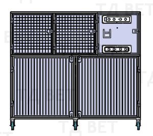 cage vétérinaire d'isolation / pour chats / pour chiens / 5 compartiments