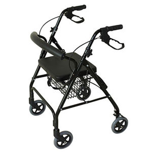 rollator 4 roulettes / avec siège / avec panier / à hauteur variable