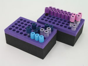 portoir de laboratoire pour tubes à essai