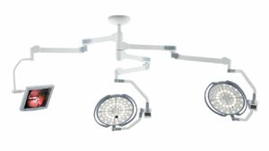 scialytique plafonnier / à LED / avec caméra vidéo / 2 bras