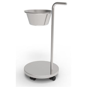 baquet roulant en acier inoxydable