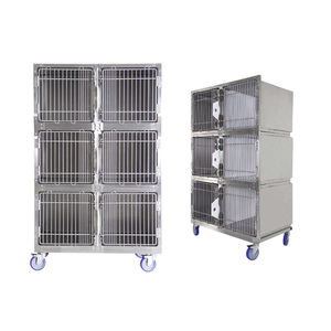 cage vétérinaire 6 compartiments