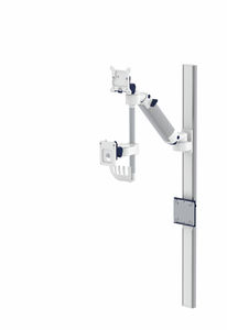 bras porte-moniteur sur rail