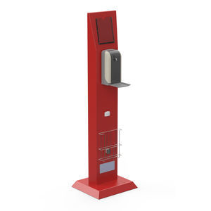 distributeur de solution hydroalcoolique au sol