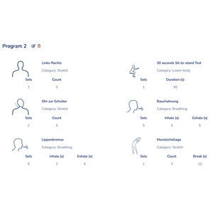 logiciel pour entraînements respiratoires