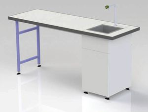 paillasse de laboratoire avec évier