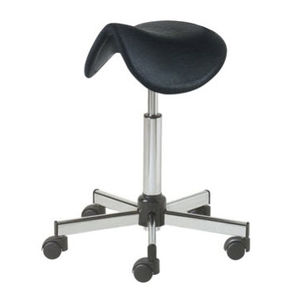 tabouret pour cabinet médical / à hauteur variable / en forme de selle / sur roulettes