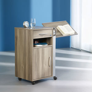 table de chevet sur roulettes