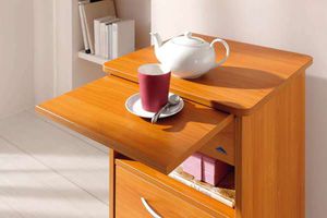 armoire de chevet avec table de lit