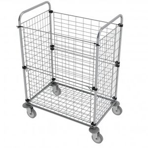 chariot de transport / à linge / en acier inoxydable