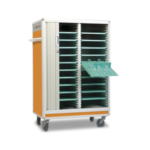 chariot de distribution de médicaments / pour médicament / avec plateau / humain