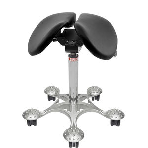 tabouret pour cabinet médical / à hauteur variable / en forme de selle / sur roulettes