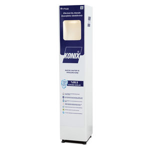 distributeur de solution hydroalcoolique au sol
