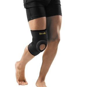 bandage de maintien du genou / avec coussinet rotulien / genou ouvert
