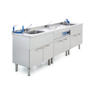 station de nettoyage en acier inoxydable