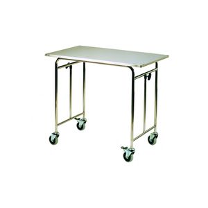 table à instruments sur roulettes / en acier inoxydable