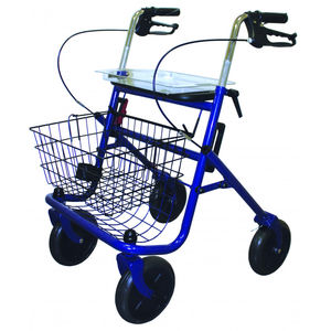 rollator 4 roulettes / avec panier / à hauteur variable