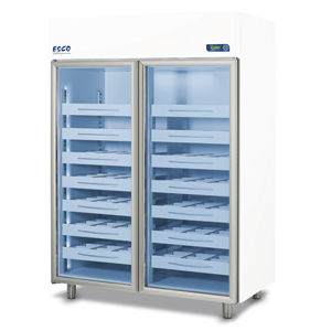 réfrigérateur de laboratoire / de type armoire / sur roulettes / 2 portes