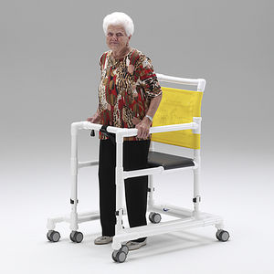 rollator 6 roulettes / avec siège / à hauteur variable