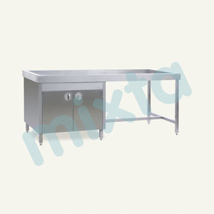 table d'embaumement en acier inoxydable