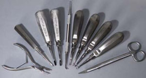 kit d'instruments vétérinaires pour extraction dentaire