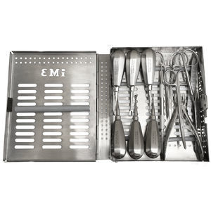 kit d'instruments vétérinaires pour extraction dentaire