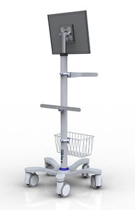 tige porte-moniteur sur roulettes