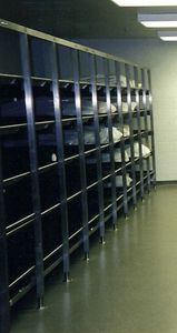 rayonnage modulaire / de stockage mortuaire / à structure ouverte / en inox