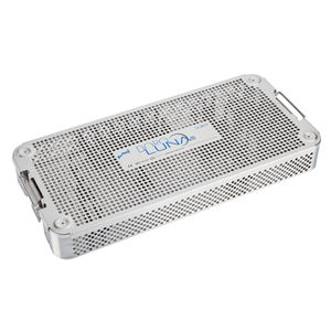plateau de stérilisation pour instruments / perforé / en acier inoxydable