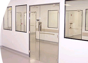 porte de salle blanche