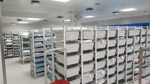 rayonnage modulaire / pour panier / pour bac / à structure ouverte