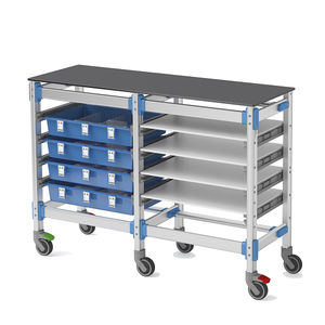 chariot de soins / de stockage / pour instruments / à usage général