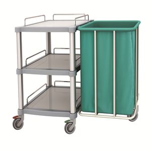 chariot de ménage / de transport / poubelle / avec plateau