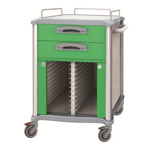 chariot de stockage / pour dossiers médicaux / avec tiroir / médical