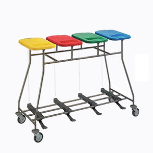 chariot de transport / de blanchisserie / poubelle / 4 sacs