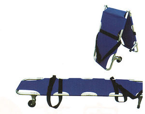 brancards d'urgence / pliables / sur roulettes / en aluminium