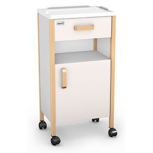 armoire de chevet sur roulettes