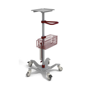 tige porte-moniteur sur roulettes